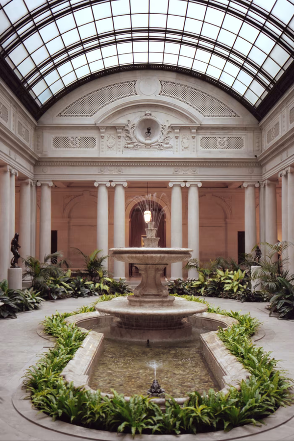The Frick Collection's newly reimagined Garden Court, part of Annabelle Selldorf's $220 million renovation. (Source: FT)