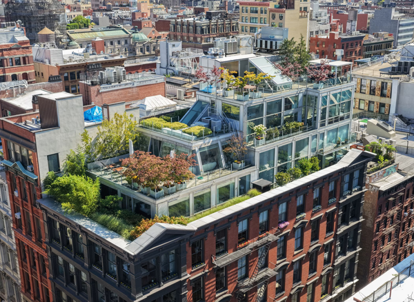 Rooftop garden penthouse terrace above SoHo