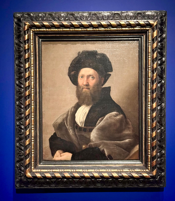 Portrait of Baldassare Castiglione, c. 1514–15. On loan from the Louvre.
