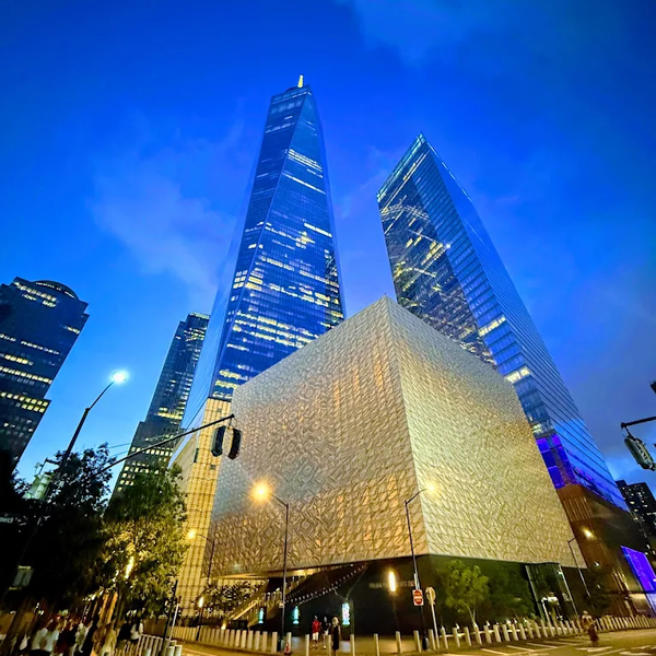 The Perelman Performing Arts Center beside One World Trade Center.