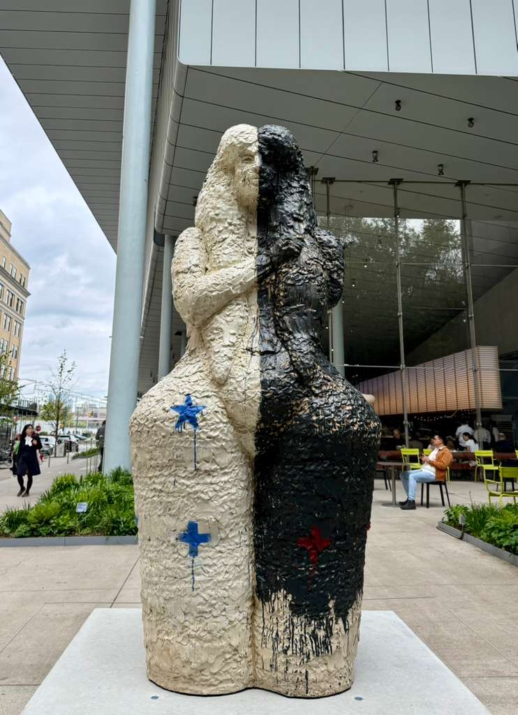Raven Halfmoon, "Too Ancient to Care" (2025–26), Whitney Museum plaza