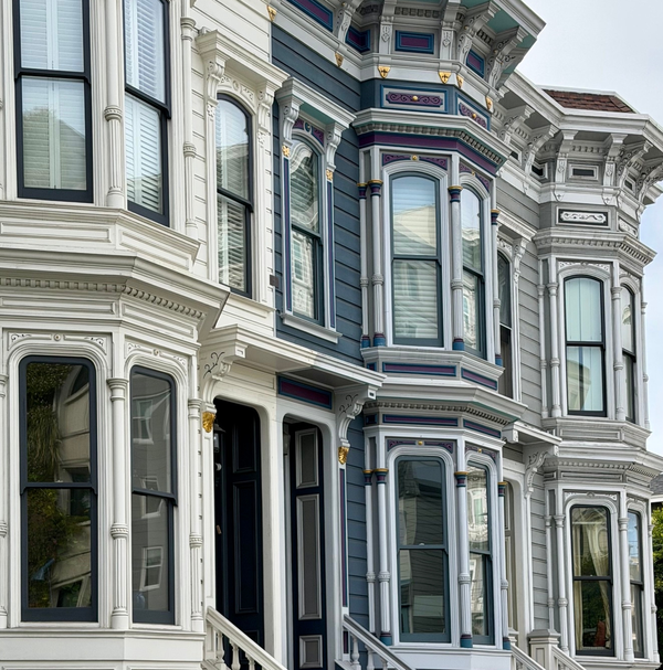 Pacific Heights' ornate Victorian-era homes, with their bay windows, elaborate trim and richly detailed façades.