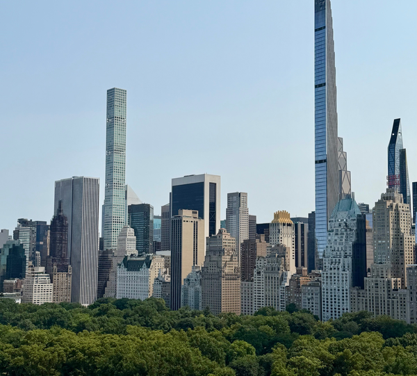 The Manhattan skyline seen from Central Park